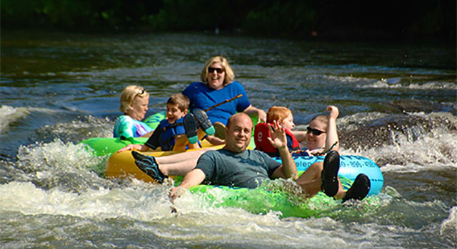 Customers on the river