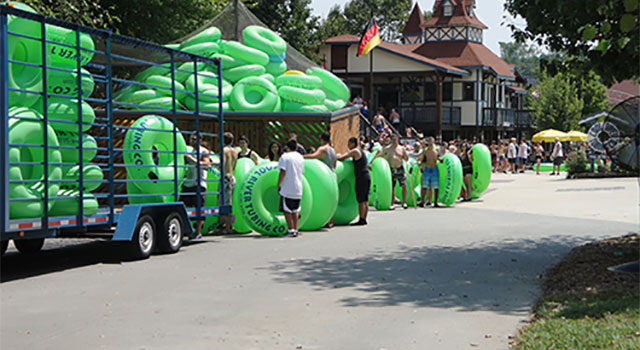 Green tubes outside of our main location